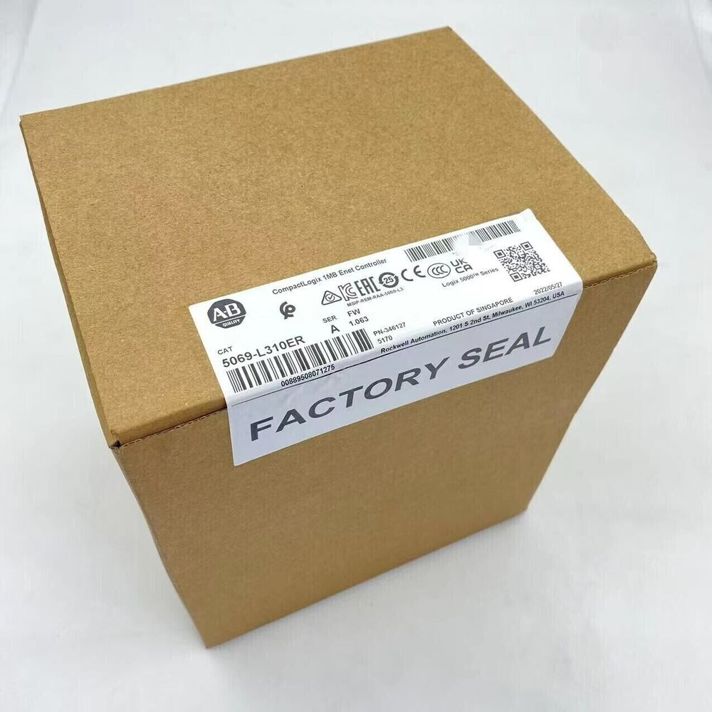 Allen-Bradley 5069-L310ER CompactLogix PLC in Factory Sealed box, Singapore origin, 1MB Enet Controller.