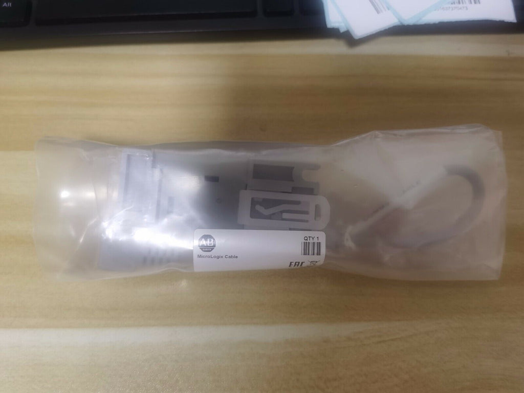 Allen-Bradley 1763-NC01 MicroLogix DH-485 Comm Cable sealed in plastic bag, QTY 1.