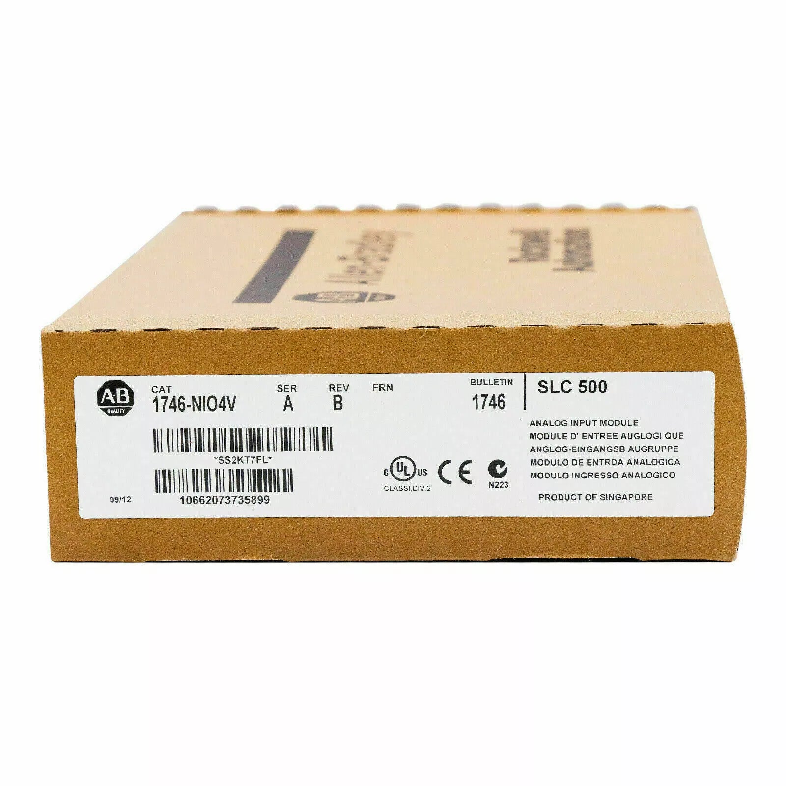 Allen-Bradley 1746-NIO4V SLC 500 Analog Input Module Box. Product of Singapore.