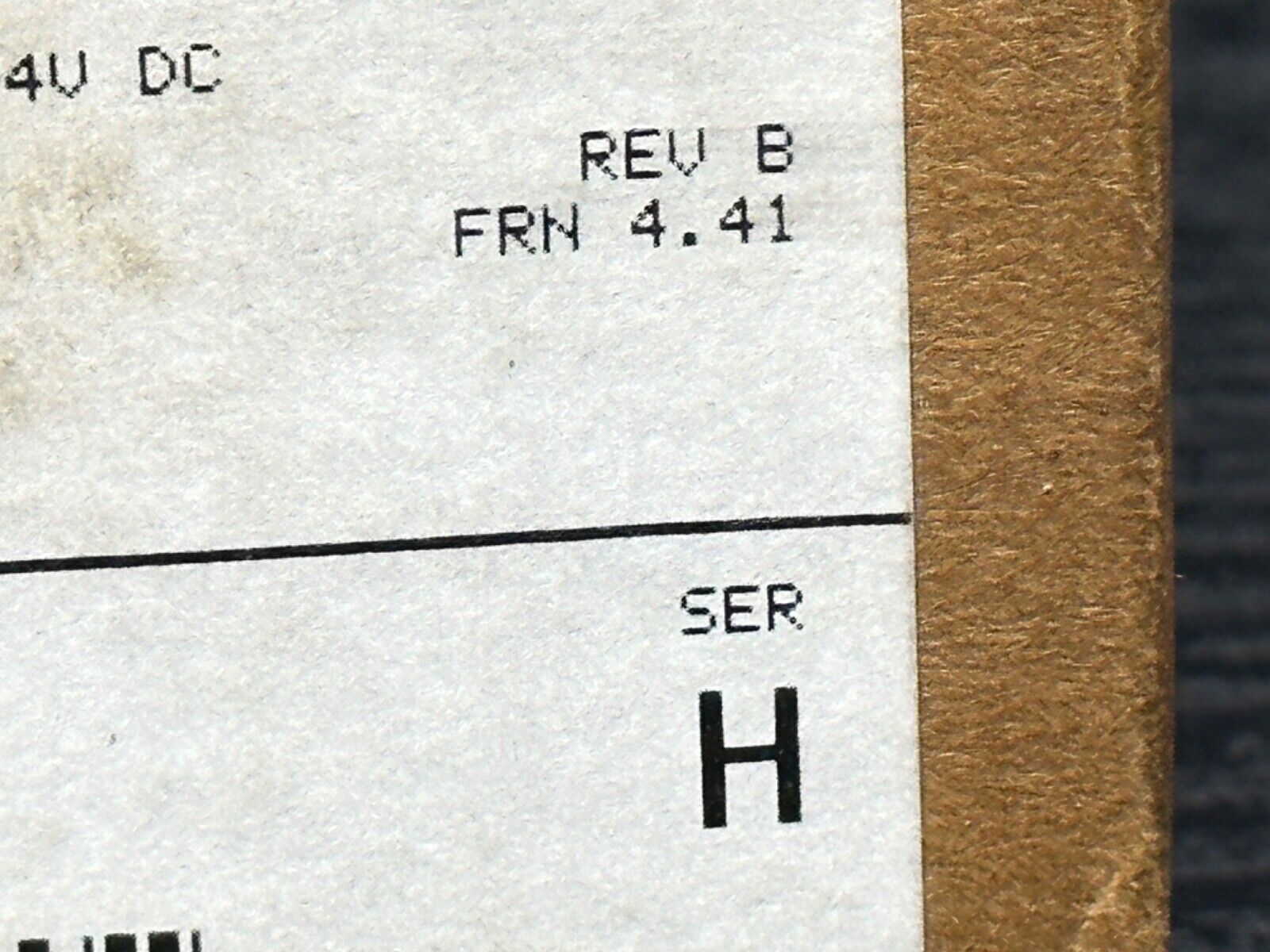 Allen-Bradley PanelView 550 details: REV B, FRN 4.41, SER H label. Industrial automation spare part.
